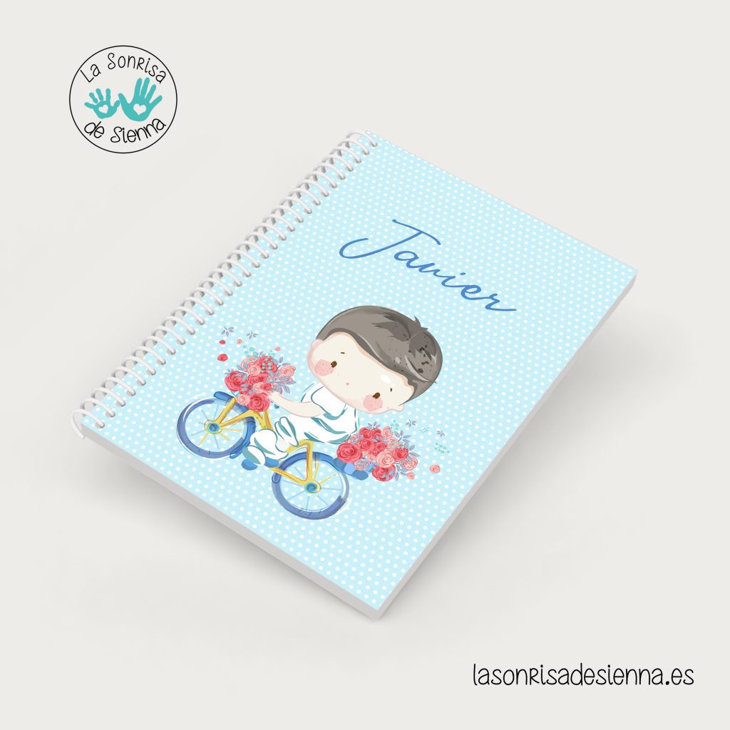 PACK LIBRETAS NIÑO BICI PERSONALIZADAS La Sonrisa de Sienna